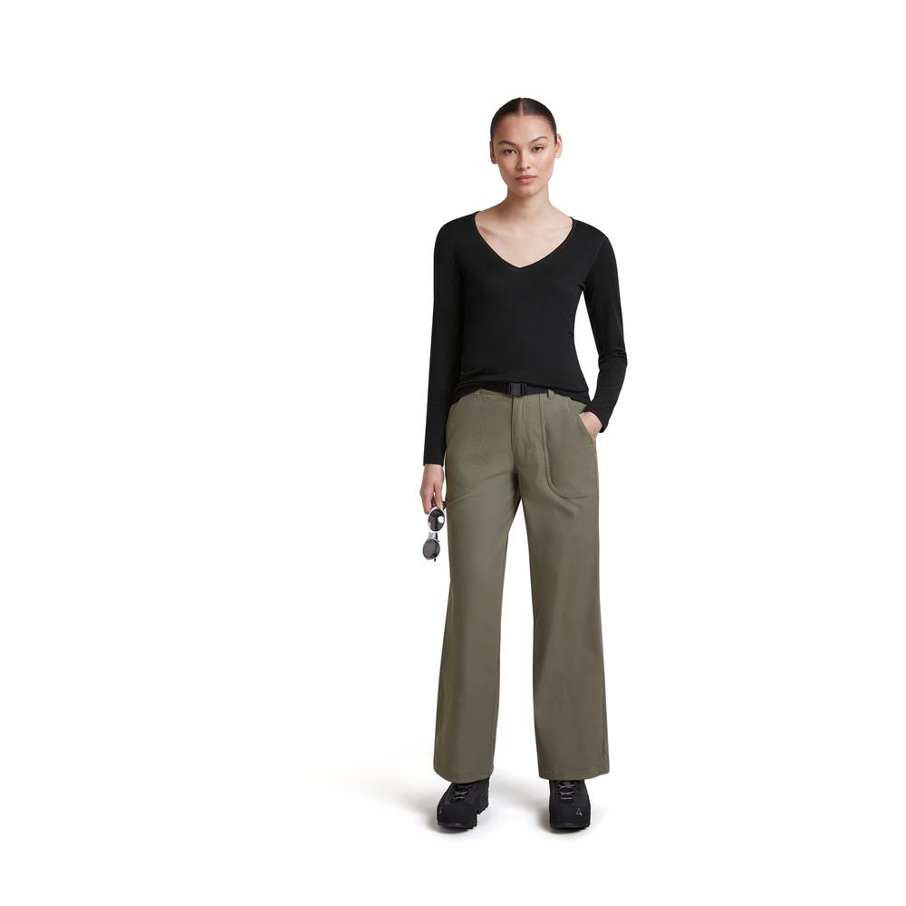 ICEBREAKER Merino 200 Oasis LS V Neck Women - Merino-Langarmshirt atmungsaktiv, geruchsabweisend
