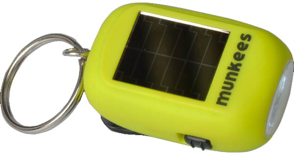 MUNKEES Mini Solar-/ Dynamo - Taschenlampe