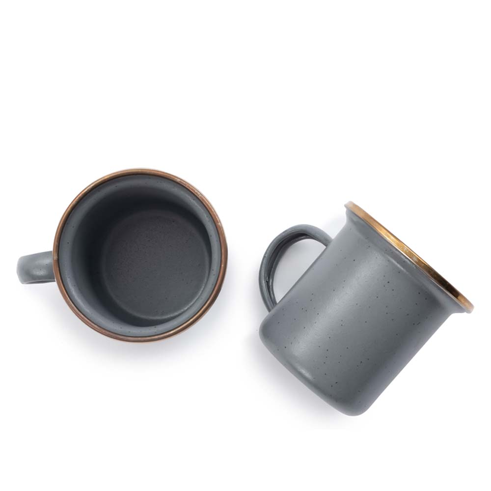 BAREBONES Espresso Cup - Espressotasse aus Emaille - grey3