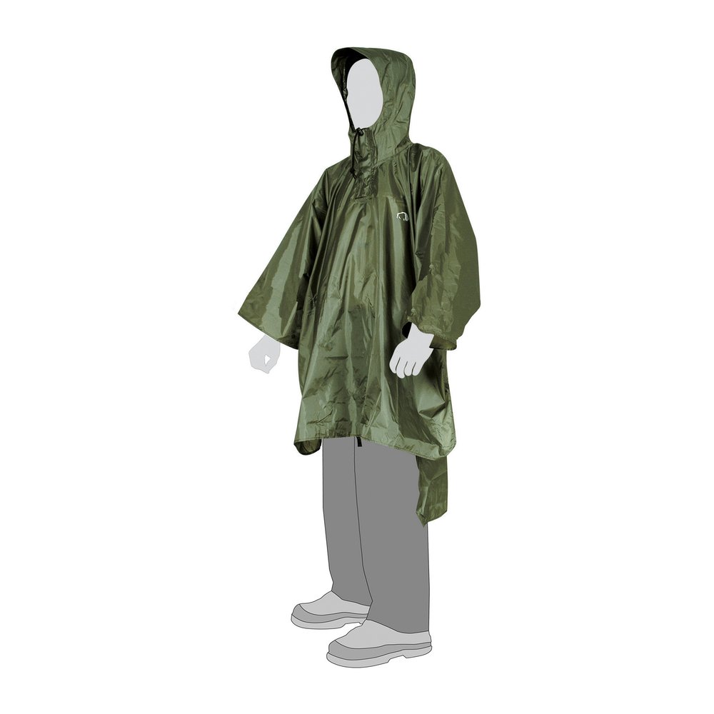 TATONKA Poncho 2 (M-L) - Regenponcho mit Sturmsicherung gegen Hochrutschen