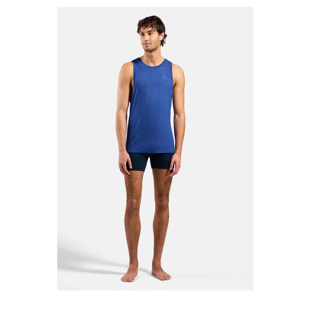 ODLO BL Top Crew Neck Singlet Merino 160 Men - Merino Funktionsunterhemd thermoregulierend, geruchsabweisend