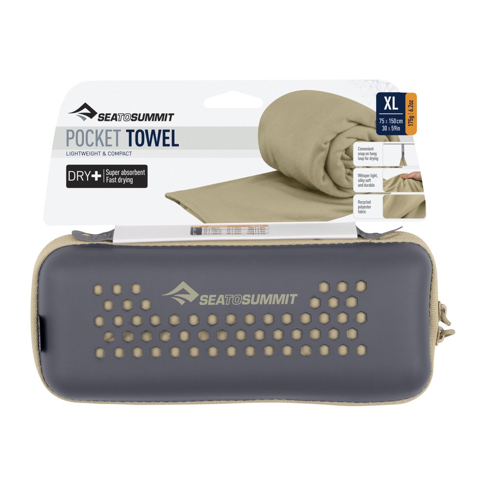 SEA TO SUMMIT Pocket Towel - Reisehandtuch ultraleicht, schnelltrocknend