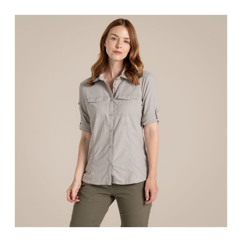 CRAGHOPPERS NosiLife Adventure Long Sleeved Shirt III Women - Langarmbluse geruchshemmend, insektenabwehrend