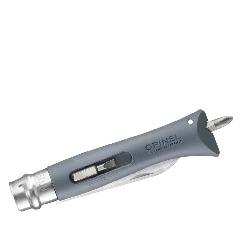 OPINEL No 09 DIY Bits - Taschenmesser Multi-Tool grau Seite