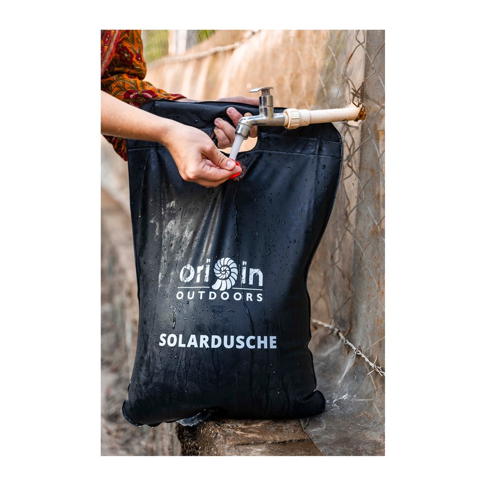 ORIGIN OUTDOORS Solardusche rollbar - Outdoor-Dusche inklusive Seil und Aufhänghaken
