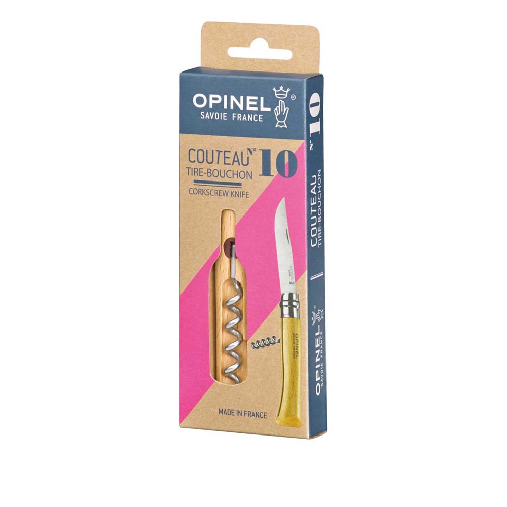 OPINEL No 10 mit Korkenzieher - Taschenmesser Verpackung