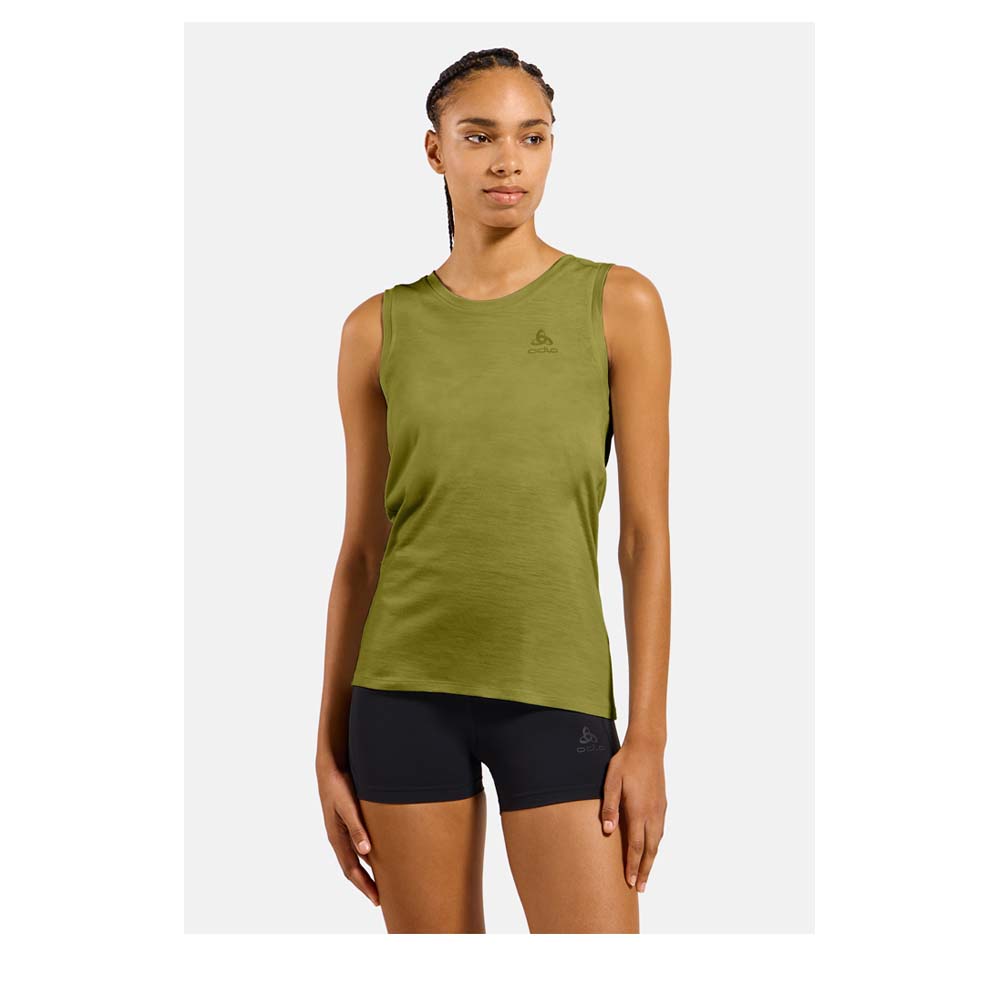 ODLO BL Top Crew Neck Singlet Merino 160 Women - Merino Funktionsunterhemd thermoregulierend und geruchsabweisend