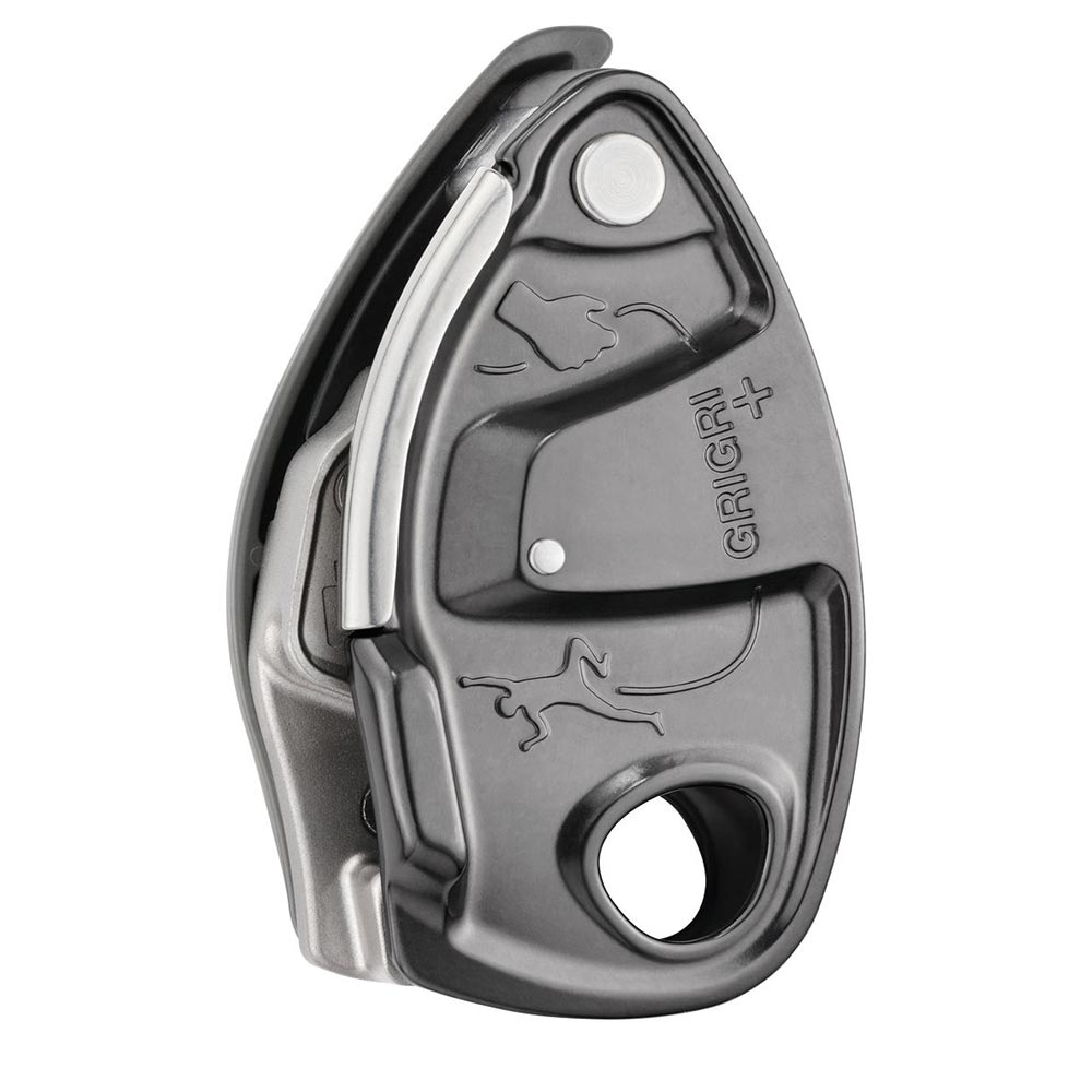 PETZL GriGri+ - Sicherungsgerät mit Bremsunterstützung, Anti-Panik-Hebel