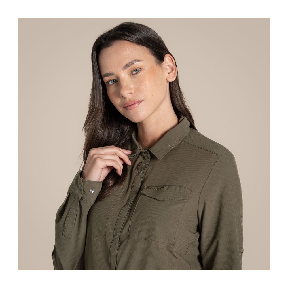 CRAGHOPPERS NosiLife Pro Long Sleeved Shirt III Women - Langarmbluse geruchshemmend, insektenabwehrend