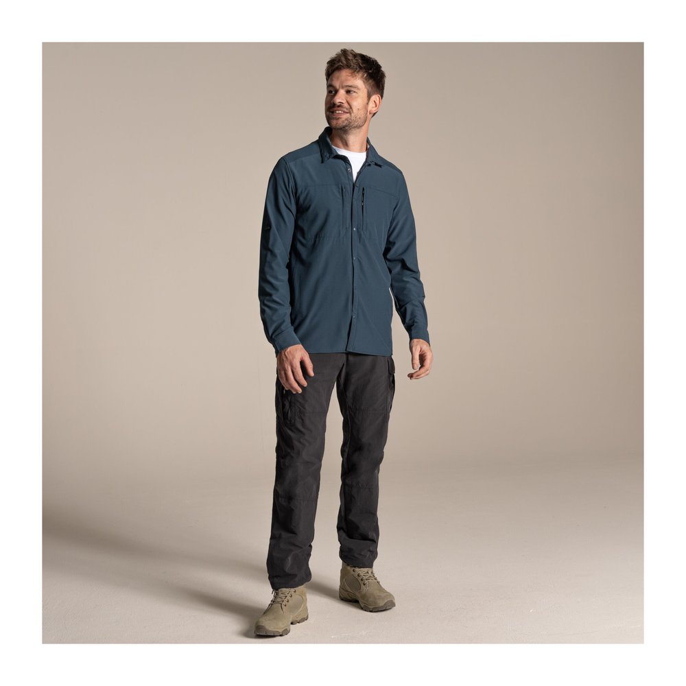 CRAGHOPPERS NosiLife Pro Long Sleeved Shirt V Men - Langarmhemd geruchshemmend, insektenabwehrend