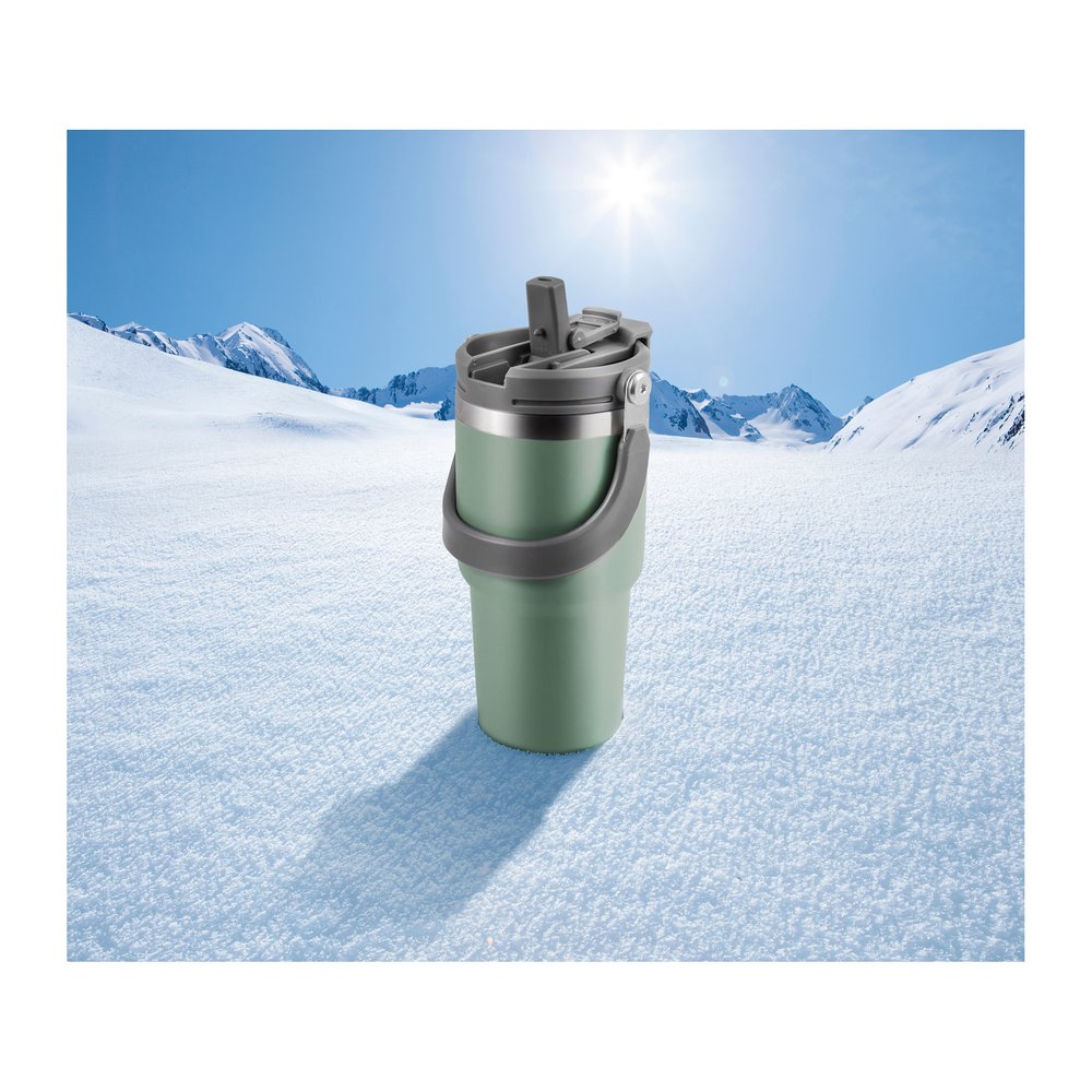 BASIC NATURE Edelstahl Thermobecher Color - Thermobecher doppelwandig isoliert