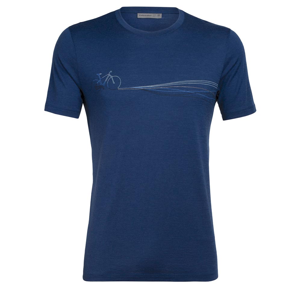 ICEBREAKER Tech Lite SS Crewe Cadence Paths Men - Merinoshirt