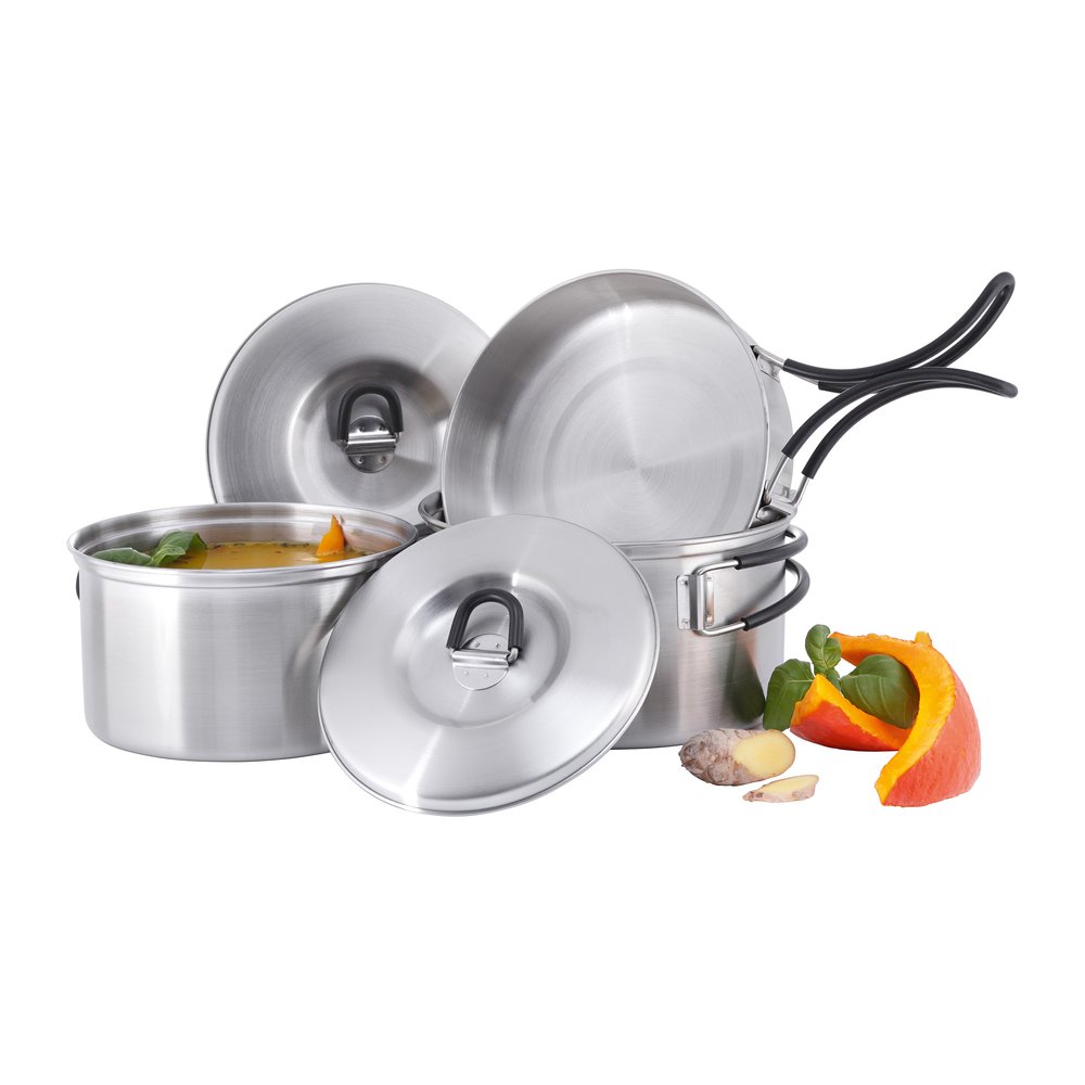 TATONKA Cookset Regular - Kochset (zwei Töpfe mit Deckel und eine Pfanne)