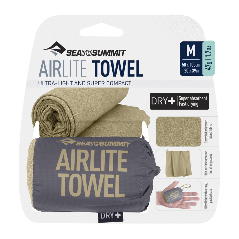 SEA TO SUMMIT Airlite Towel - Reisehandtuch schnelltrocknend, winziges Packmaß