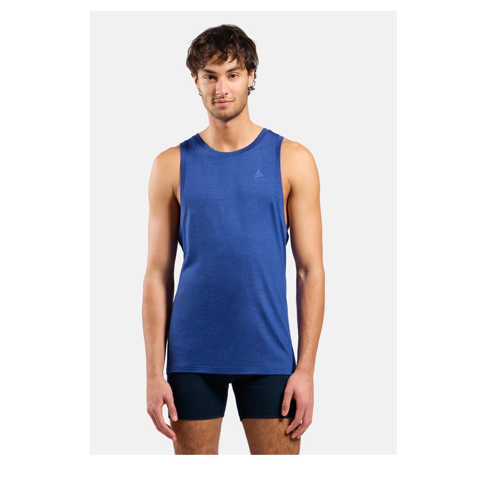 ODLO BL Top Crew Neck Singlet Merino 160 Men - Merino Funktionsunterhemd thermoregulierend, geruchsabweisend