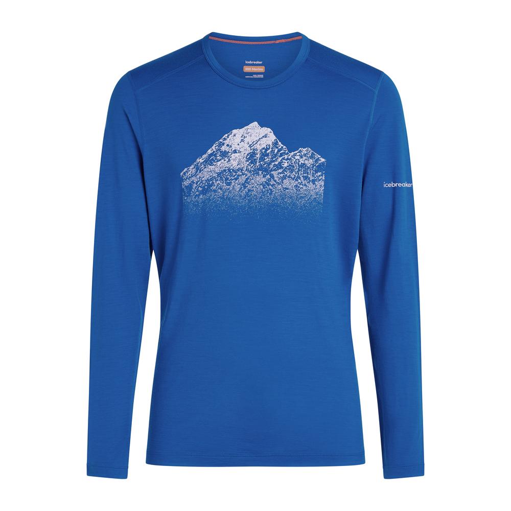 ICEBREAKER Merino 200 Oasis LS Crewe Rising Light Men - Merino-Langarmshirt atmungsaktiv, geruchshemmend