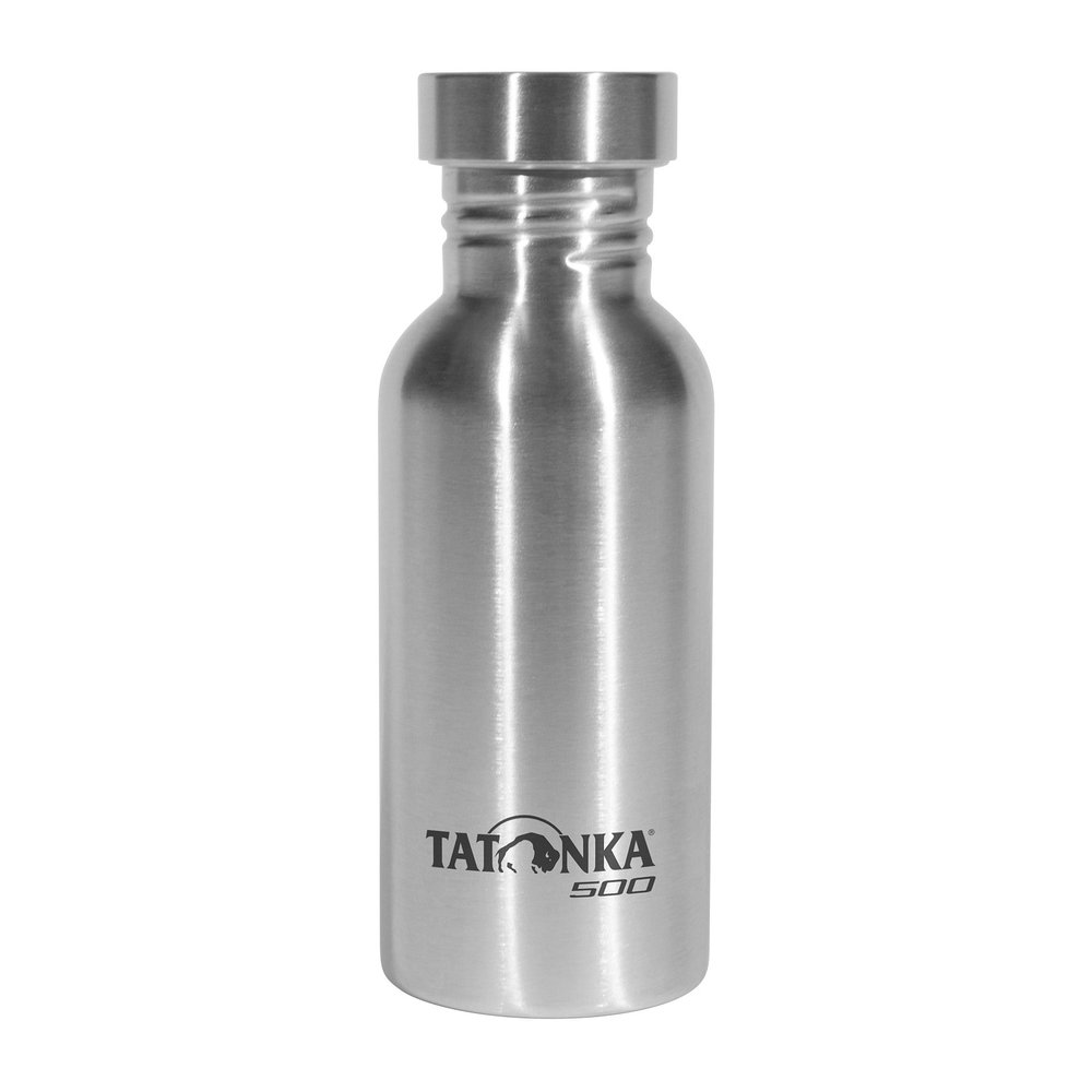 TATONKA Steel Bottle Premium 0,5l - Weithals-Edelstahlflasche mit sicherem Schraubverschluss