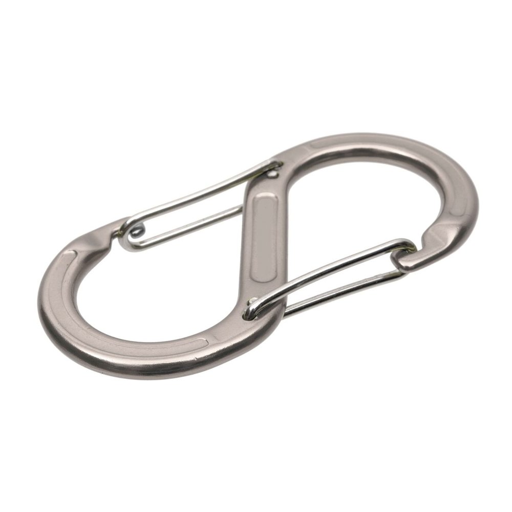 ORIGIN OUTDOORS Zubehörkarabiner S-Form 2 Stück - Zubehörkarabiner stabil, leicht