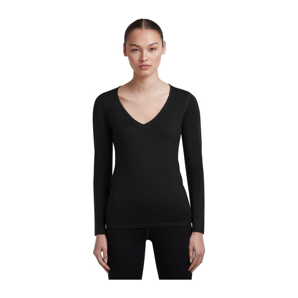 ICEBREAKER Merino 200 Oasis LS V Neck Women - Merino-Langarmshirt atmungsaktiv, geruchsabweisend