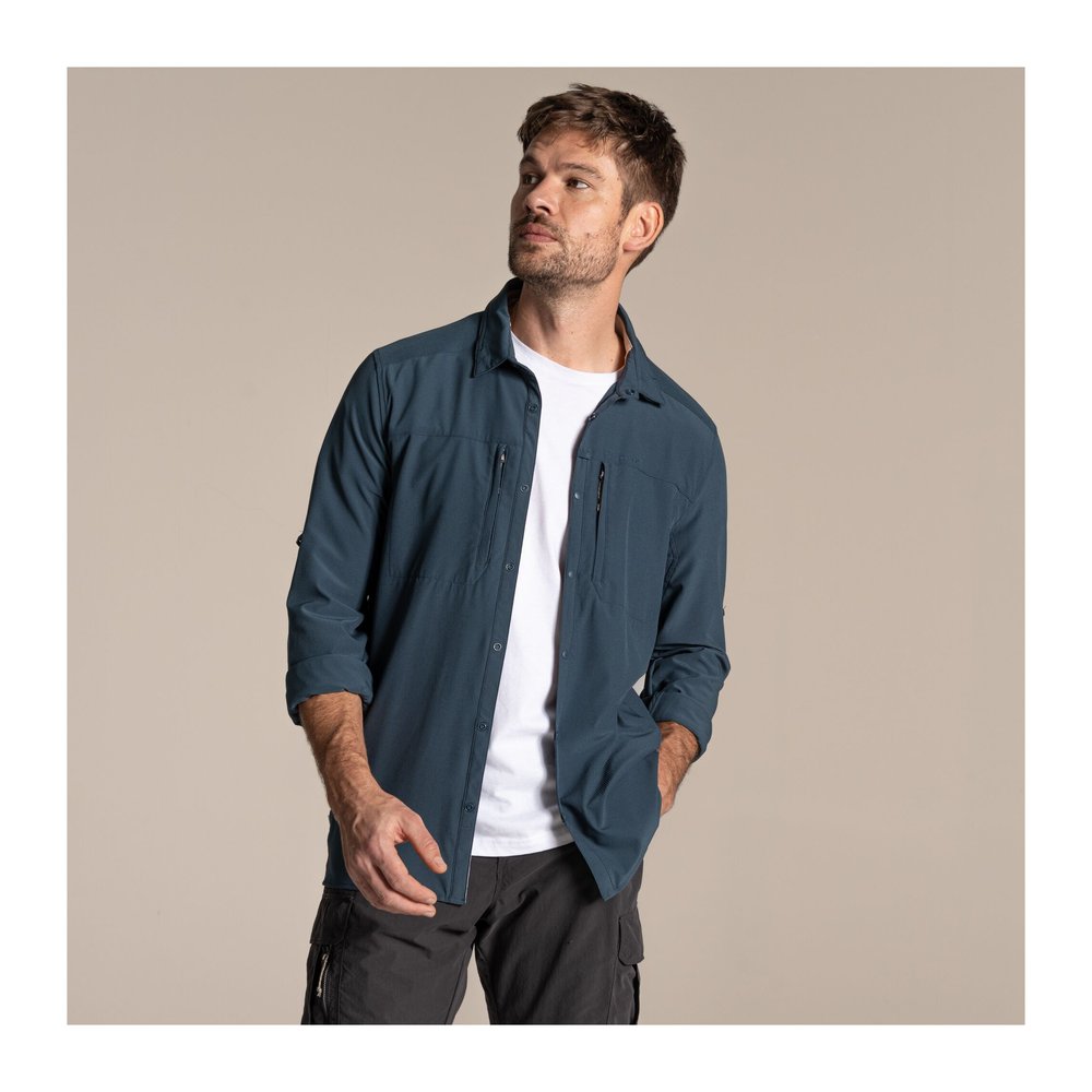 CRAGHOPPERS NosiLife Pro Long Sleeved Shirt V Men - Langarmhemd geruchshemmend, insektenabwehrend