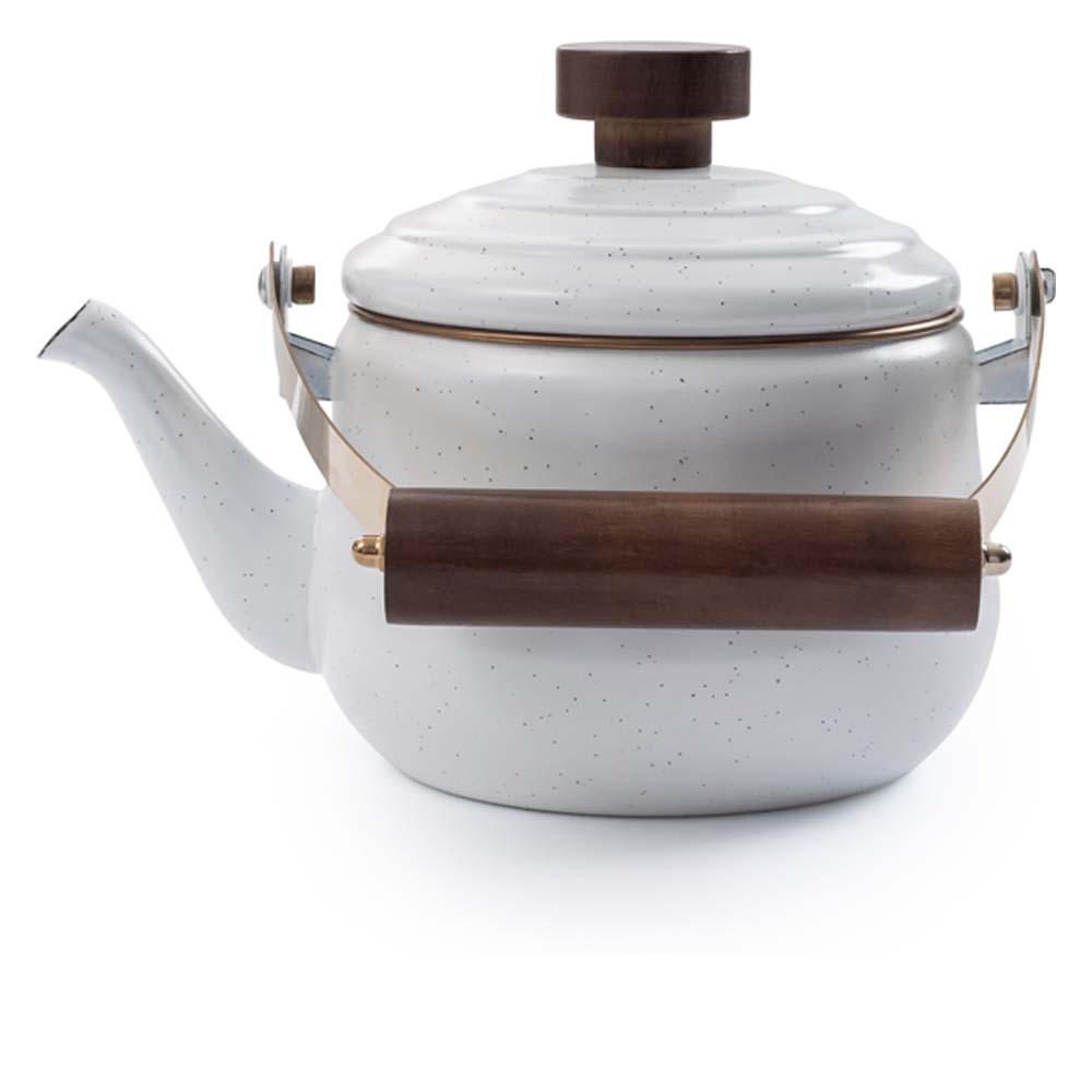 BAREBONES Teapot - Teekanne aus Emaille - white2
