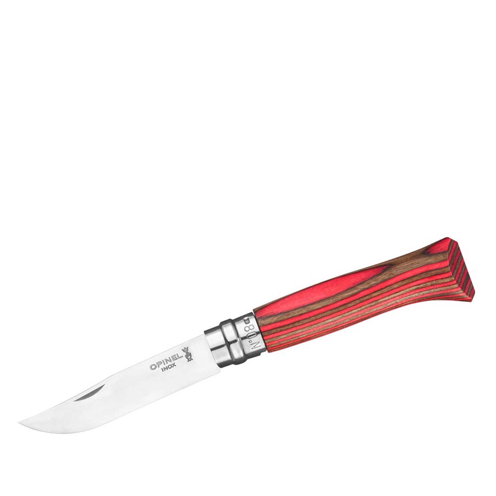 OPINEL No 08 Birke - Taschenmesser rot offen