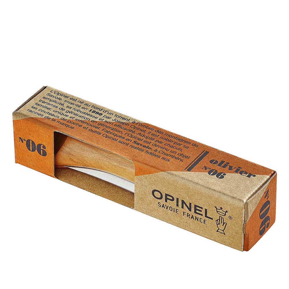 OPINEL No 06 Edelholz - Taschenmesser Olive Verpackung