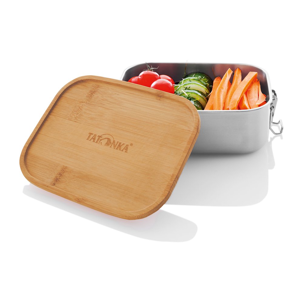 TATONKA Lunch Box I 800 Bamboo - Brotdose mit Deckel aus Bambus