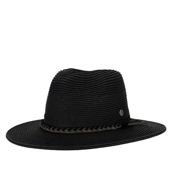 anthracite-braided leather black
