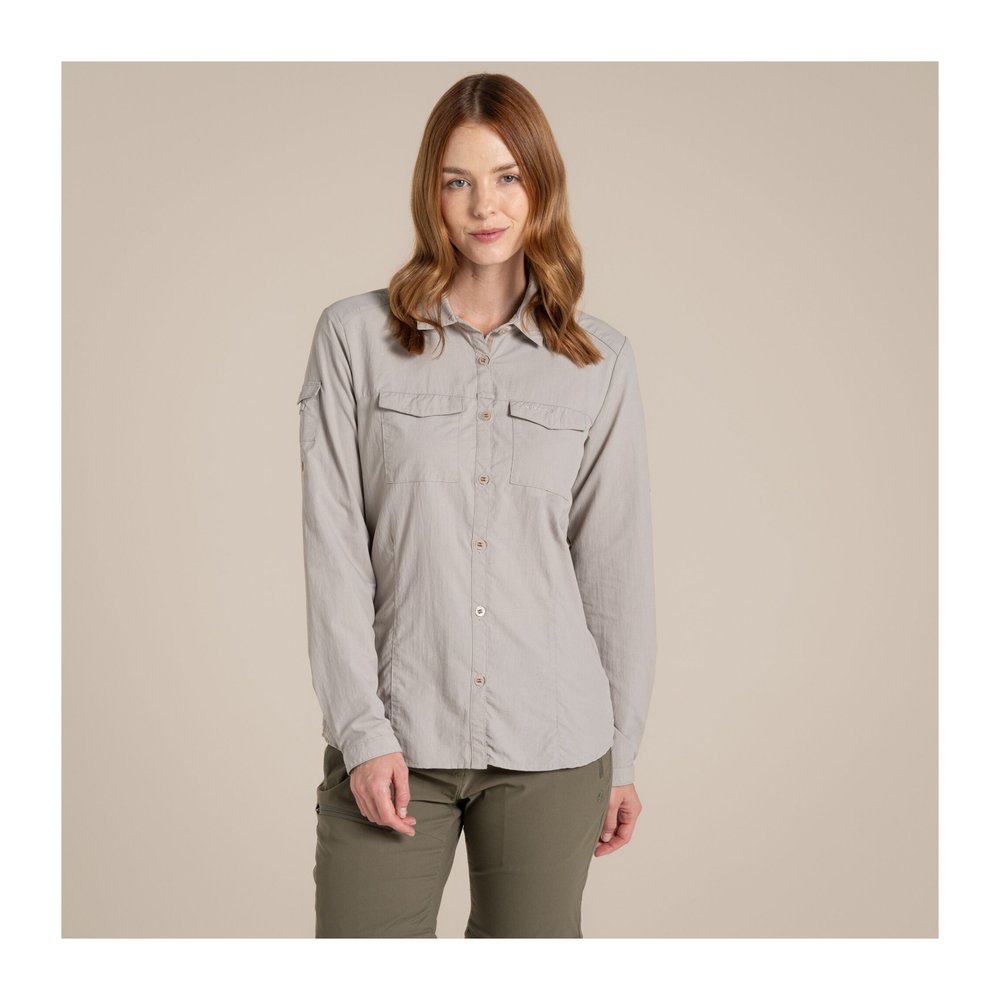 CRAGHOPPERS NosiLife Adventure Long Sleeved Shirt III Women - Langarmbluse geruchshemmend, insektenabwehrend
