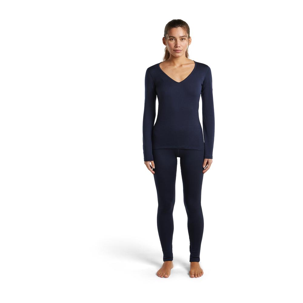 ICEBREAKER Merino 200 Oasis LS V Neck Women - Merino-Langarmshirt atmungsaktiv, geruchsabweisend
