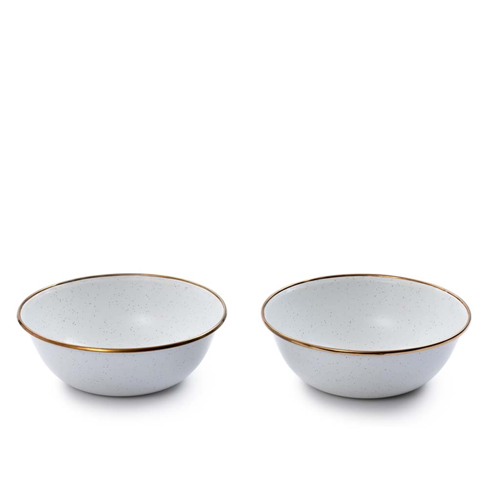 BAREBONES Bowl 2er Set - Schüsseln aus Emaille - white3