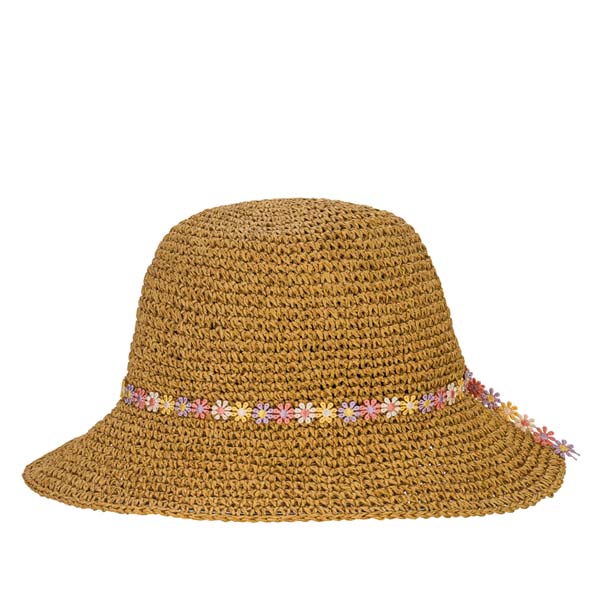 PAC Lilen Bucket Straw Hat - Fischerhut mit Insektenschutz und kleinem Packmaß