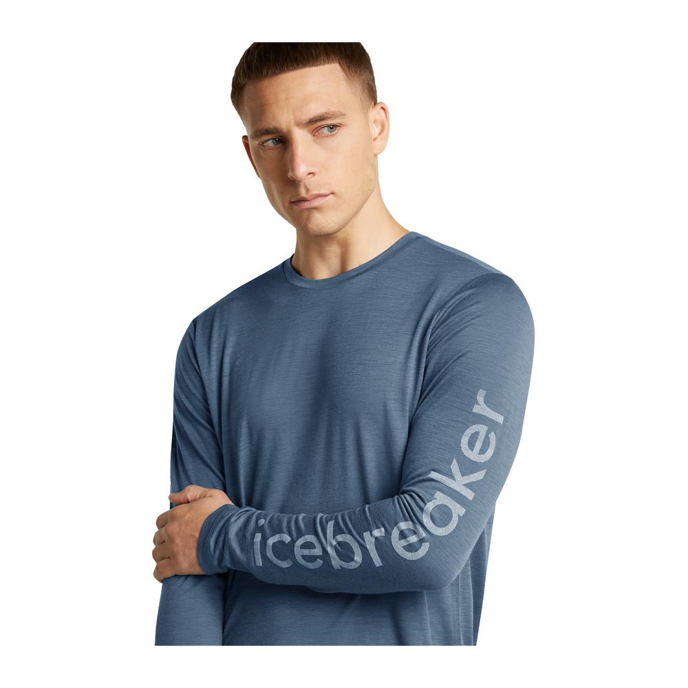 ICEBREAKER Merino 150 Tech Lite LS Tee IB Vertical Men - Merino-Langarmshirt atmungsaktiv, geruchsabweisend