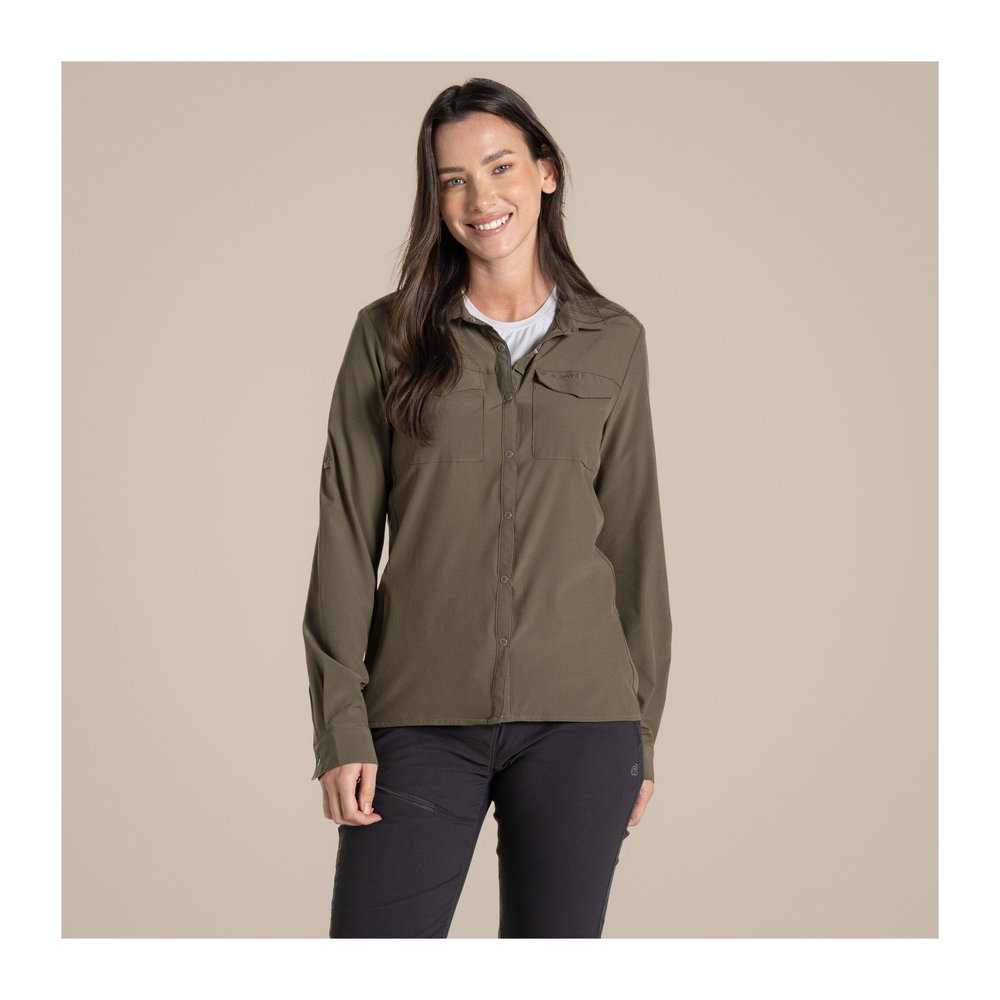 CRAGHOPPERS NosiLife Pro Long Sleeved Shirt III Women - Langarmbluse geruchshemmend, insektenabwehrend