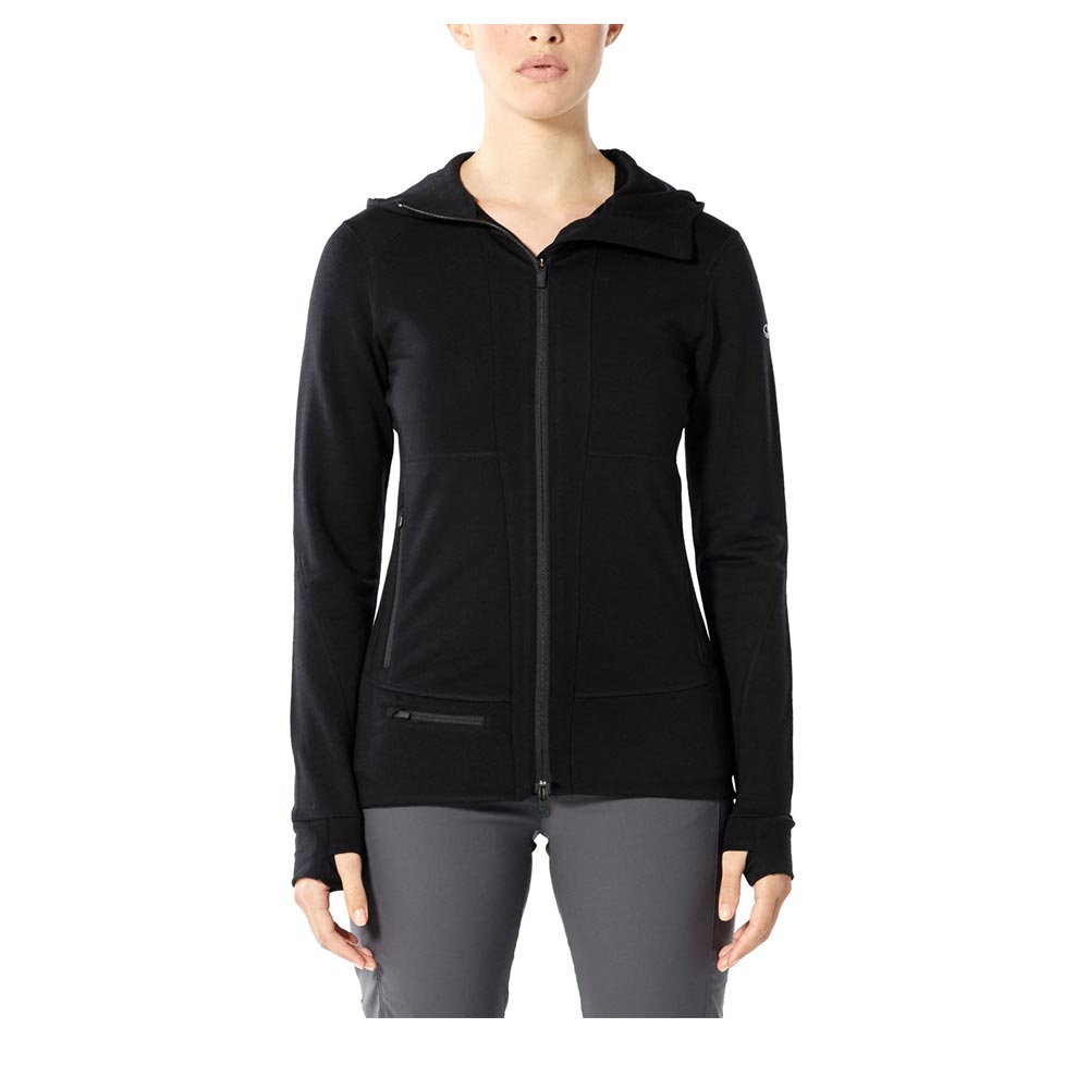 ICEBREAKER Quantum II LS Zip Hood Women - Wolljacke