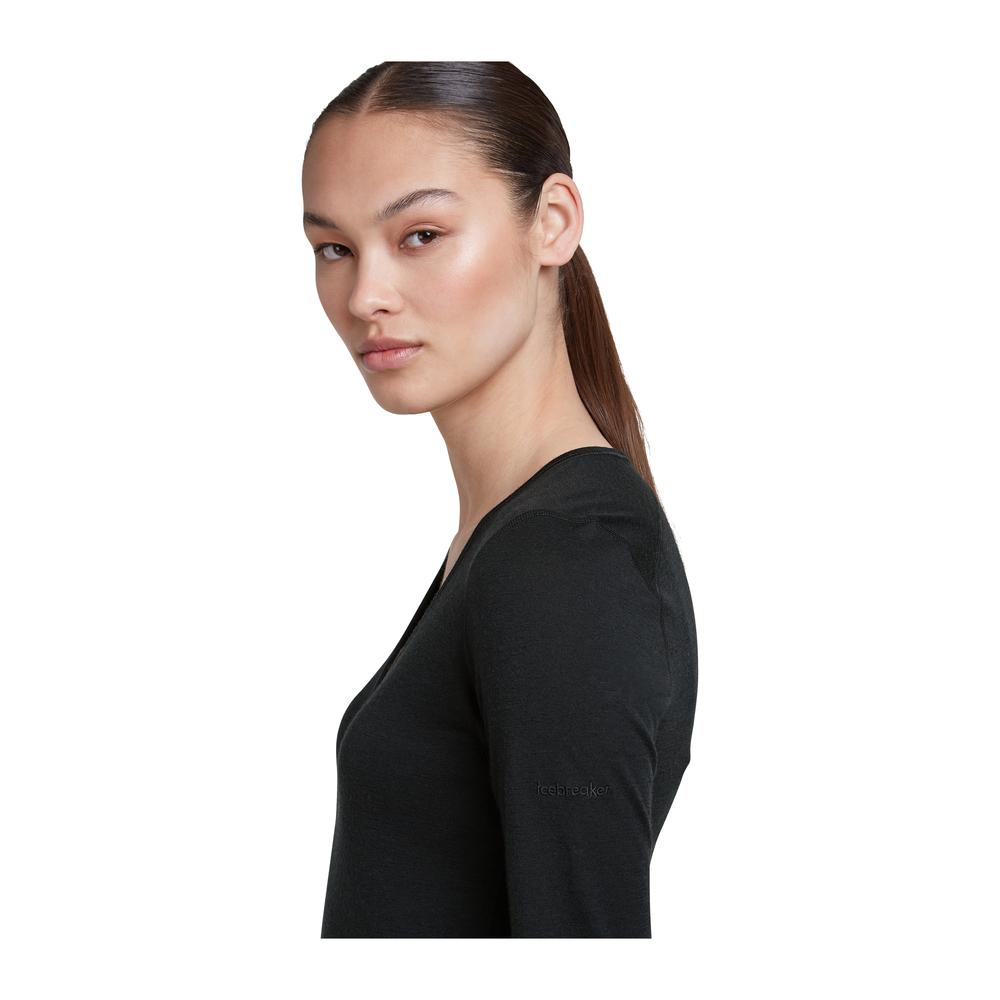 ICEBREAKER Merino 200 Oasis LS V Neck Women - Merino-Langarmshirt atmungsaktiv, geruchsabweisend