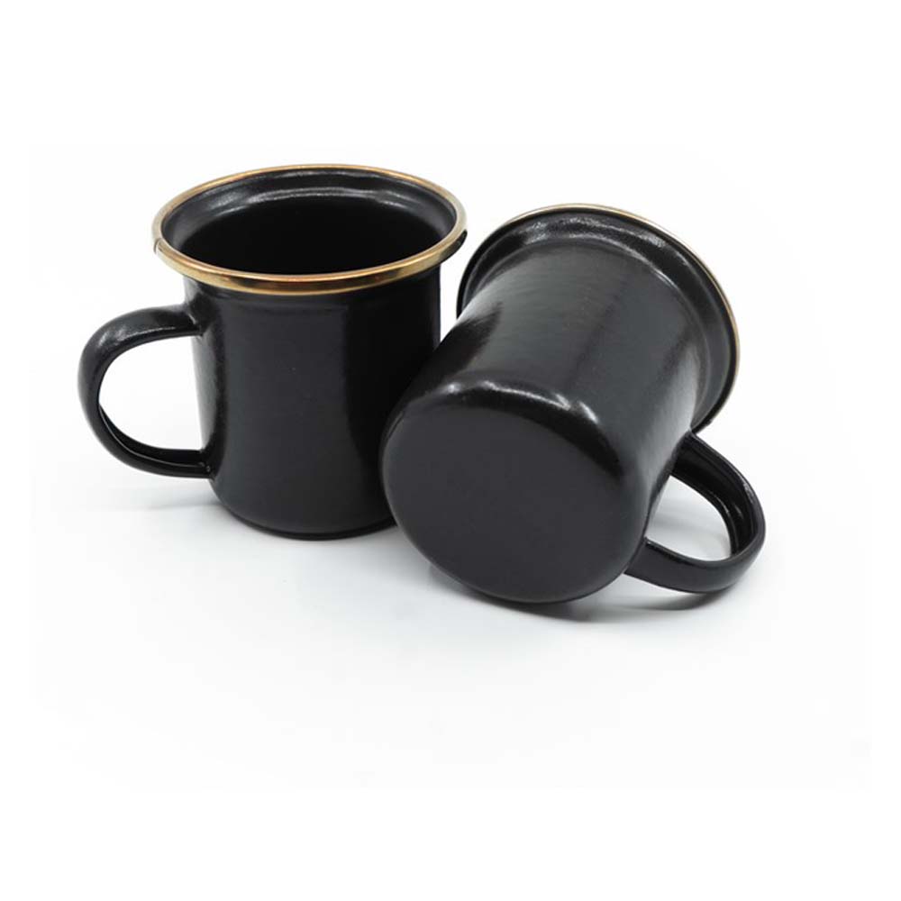 BAREBONES Espresso Cup - Espressotasse aus Emaille - black