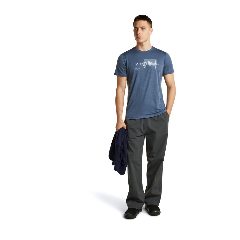 ICEBREAKER Merino 150 Tech Lite SS Tee Pure Altitude Men - Merino-T-Shirt atmungsaktiv, geruchsabweisend