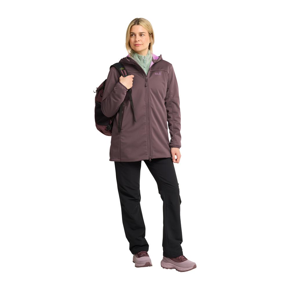 JACK WOLFSKIN Windhain 2 Coat Women - Softshellmantel winddicht, wasserabweisend