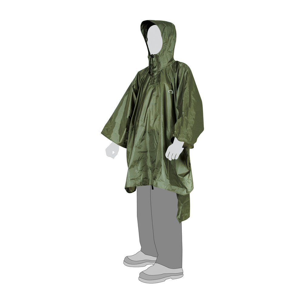 TATONKA Poncho 3 (XL-XXL) - Regenponcho mit Sturmsicherung gegen Hochrutschen