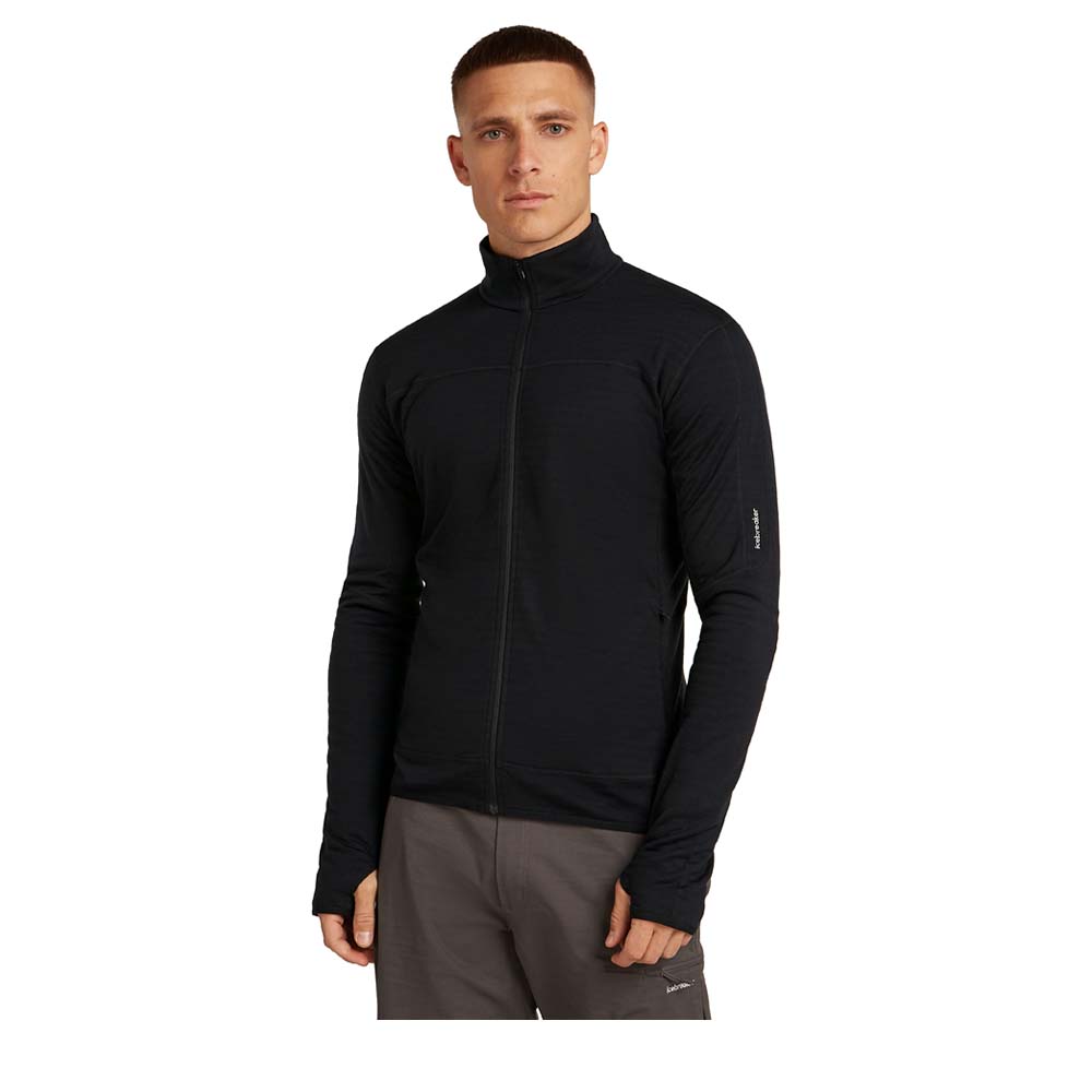 ICEBREAKER Merino 300 RealFleece Descend LS Zip Men – Fleecejacke wärmeisolierend und strapazierfähig