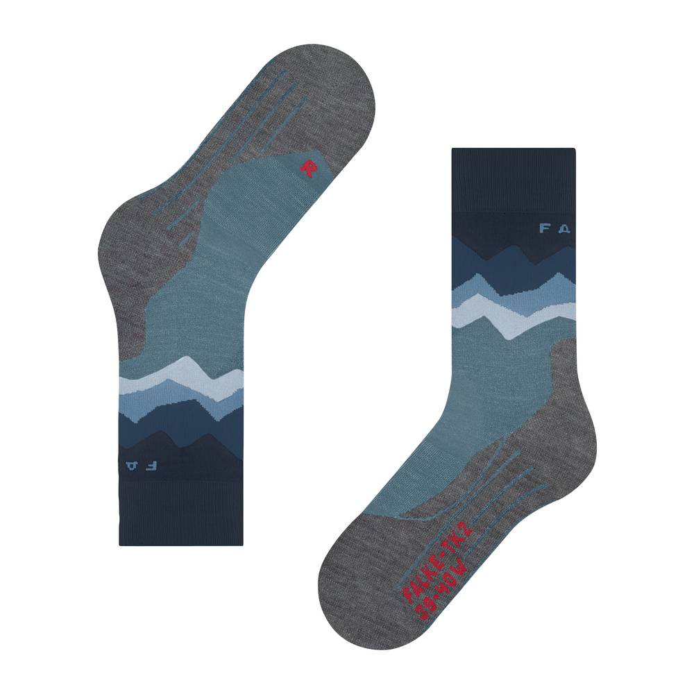 FALKE TK2 Explore "Crest" Men - Trekkingsocken feuchtigkeitsregulierend, schnelltrocknend