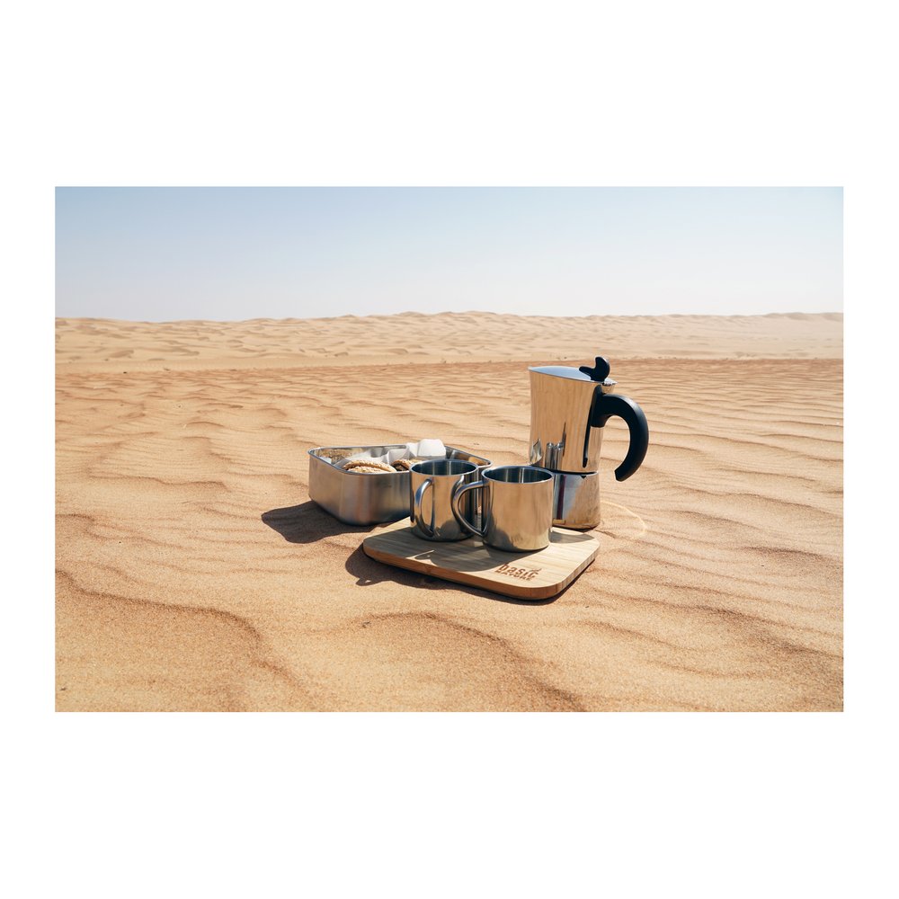 BASIC NATURE Espresso Maker Edelstahl - Espressokocher induktionsgeeignet, einfache Reinigung